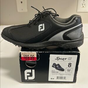 Men's Black FootJoy Golf Shoes